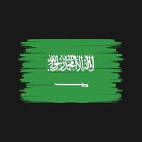 vector de pincel de bandera de arabia saudita. bandera nacional