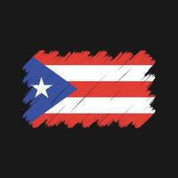 Puerto Rico Flag Brush Strokes. National Flag vector