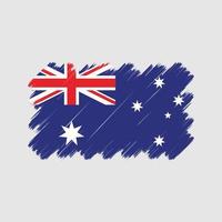 trazos de pincel de la bandera de australia. bandera nacional vector