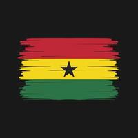 Ghana Flag Brush Vector. National Flag vector