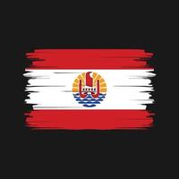 vector de pincel de bandera de polinesia francesa. bandera nacional