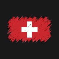 Switzerland Flag Brush. National Flag vector