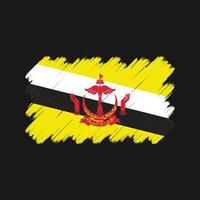trazos de pincel de bandera de brunéi. bandera nacional vector