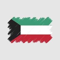 Kuwait Flag Brush Strokes. National Flag vector