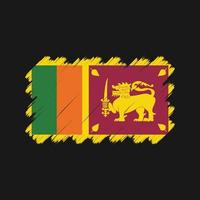 trazos de pincel de bandera de sri lanka. bandera nacional vector