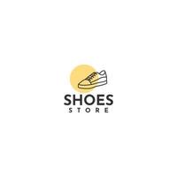 Shoes store logo template design vector