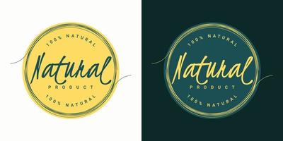 logotipo de productos naturales vector