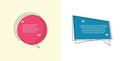 Set quotes message background illustration template design vector