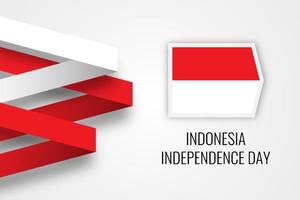 diseño de plantilla de ilustración de celebración del día de la independencia de indonesia vector