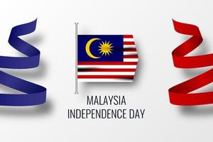 Malaysia independence day background illustration template design vector