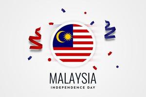 Malaysia independence day background illustration template design vector
