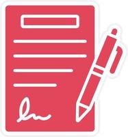 Contract Agreement Icon Style vector