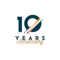 10 Years Anniversary Celebration Template Design vector