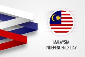 Malaysia independence day background illustration template design vector