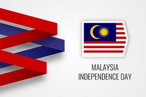 Malaysia independence day background illustration template design vector