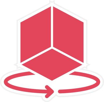 3D Object Icon Style vector