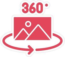 Estilo de icono de imagen 360 vector