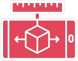 Ar Measuring Icon Style vector