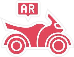 Ar Motorbike Riding Icon Style vector