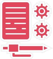 Content Strategy Icon Style vector