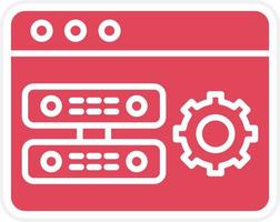 estilo de icono de ingeniería del lado del servidor vector