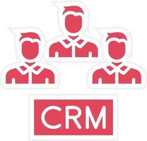 estilo de icono de metodologías crm vector