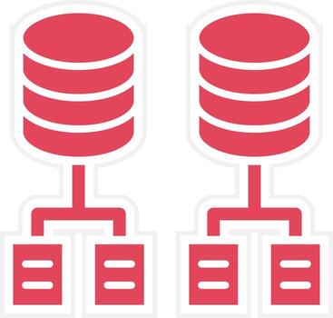 estilo de icono de modelado de datos vector