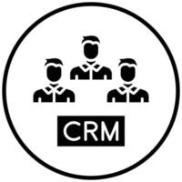 estilo de icono de metodologías crm vector