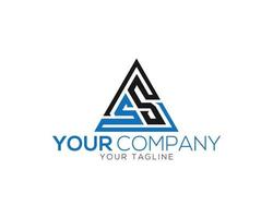 Triangle SS Letter Logo Icon Modern Design Vector Symbol illustration.