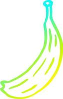 cold gradient line drawing cartoon banana vector