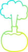 cold gradient line drawing cartoon experiment potions vector