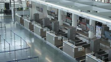 Interior view inside international terminal in daytime without people video