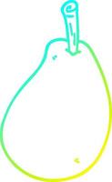 cold gradient line drawing cartoon fresh pear vector