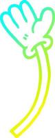 cold gradient line drawing cartoon hand gesture vector