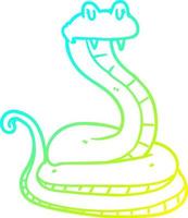 cold gradient line drawing cartoon snake vector