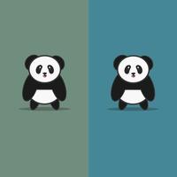 CUTE PANDA VECTOR WITH 2 BACKGROUND