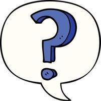 cartoon question mark and speech bubble vector