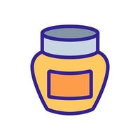 cream jar icon vector outline illustration