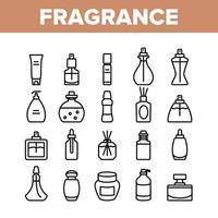 Fragrance Bottles Collection Icons Set Vector