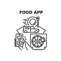 Food app icons vector illustrations