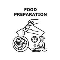 ilustración de vector de icono de preparación de alimentos