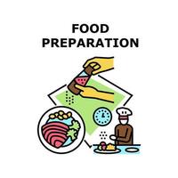 ilustración de vector de icono de preparación de alimentos