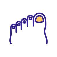 foot icon vector. Isolated contour symbol illustration vector