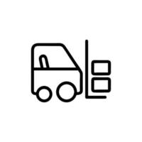 The forklift icon vector. Isolated contour symbol illustration vector