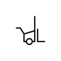 The forklift icon vector. Isolated contour symbol illustration vector