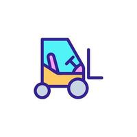 The forklift icon vector. Isolated contour symbol illustration vector