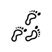 foot footprint man icon vector. Isolated contour symbol illustration vector