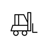 The forklift icon vector. Isolated contour symbol illustration vector