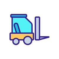 The forklift icon vector. Isolated contour symbol illustration vector