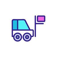 The forklift icon vector. Isolated contour symbol illustration vector